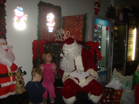 Everyone gets excited to see Santa!